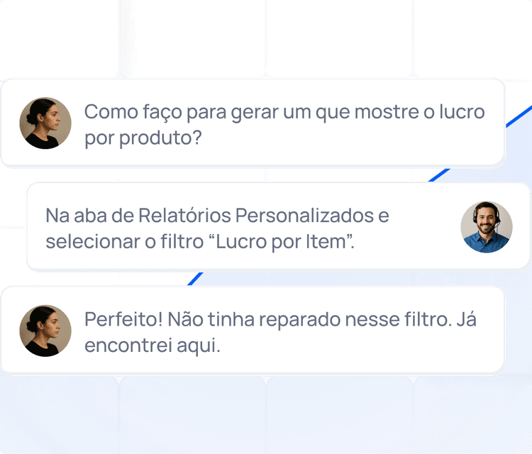 Ilustração do nosso suporte ágil e eficiente